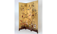 Bộ bình phong SM 3 tấm nền vàng 