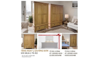 Combo tủ áo tặng giường 