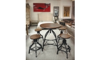  Kelanie 5-piece Adjustable Round Bar Stool Set.