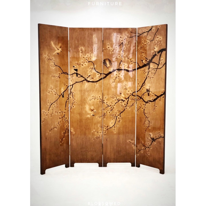 Bình phong 4 tấm - 004011 