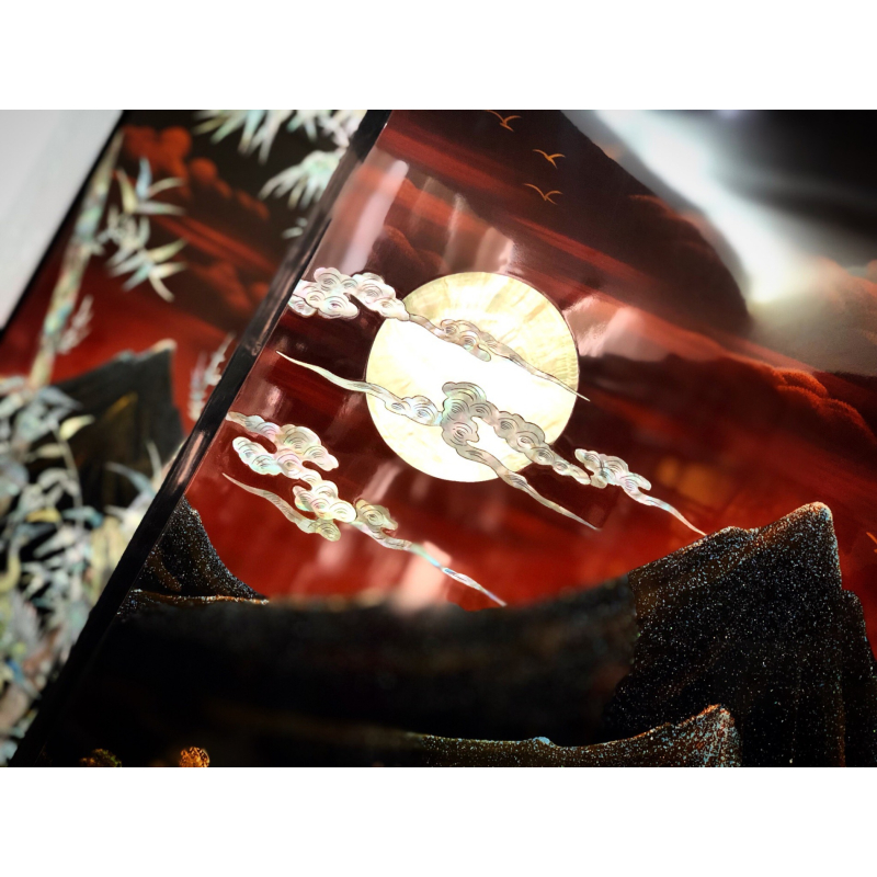 Bình Phong Sơn Mài 2 Mặt