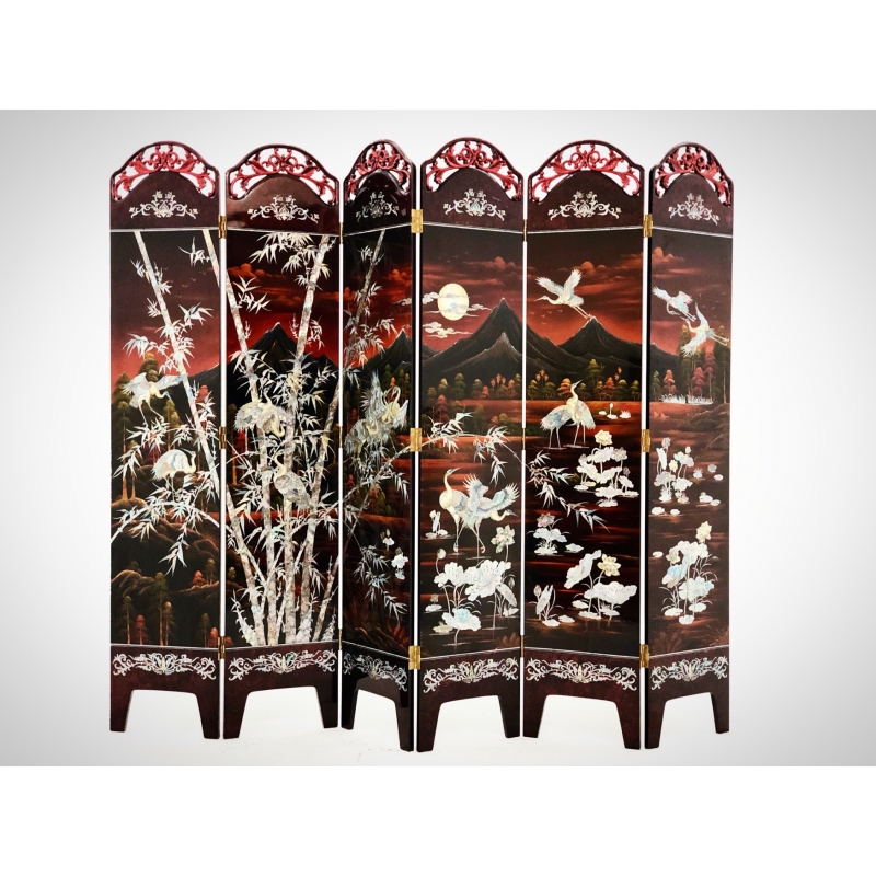 Bình Phong Sơn Mài 2 Mặt