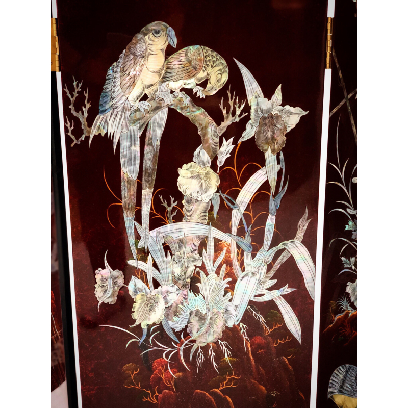 Bình Phong Sơn Mài 2 Mặt