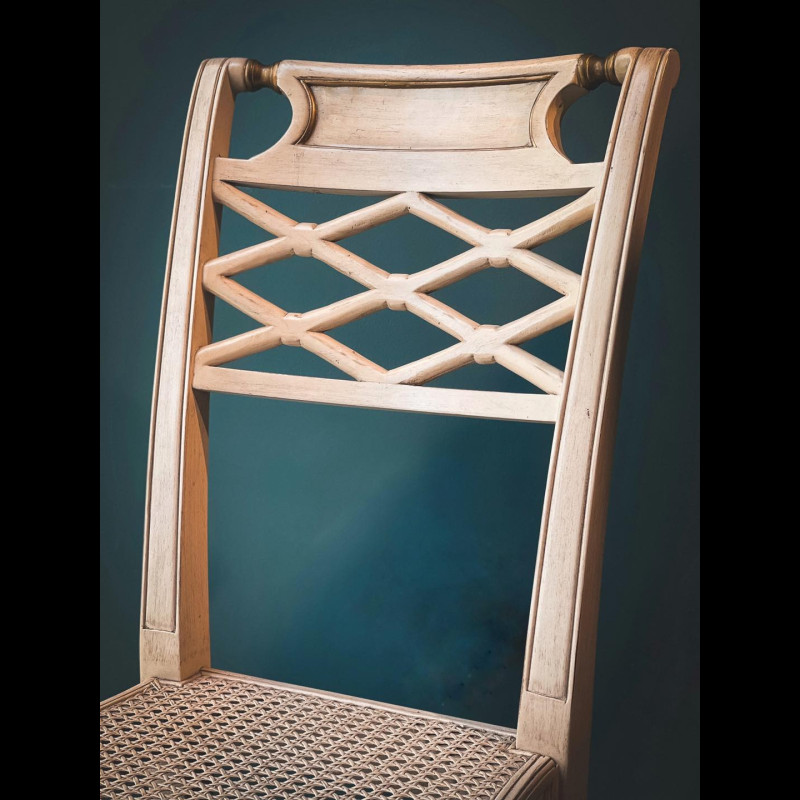 Rattan sidechair