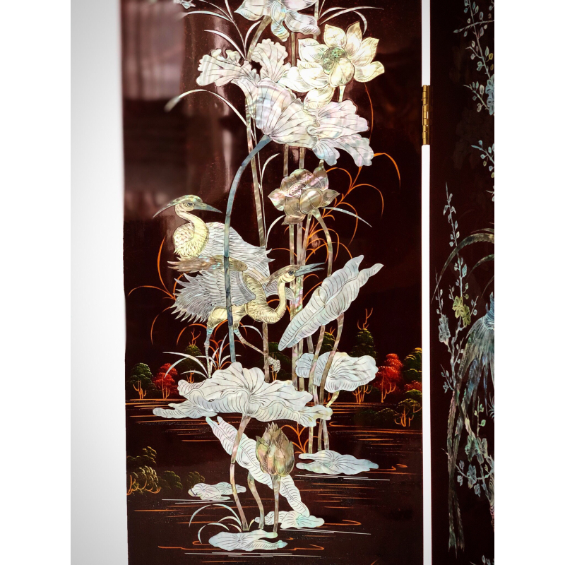 Bình Phong Sơn Mài 2 Mặt