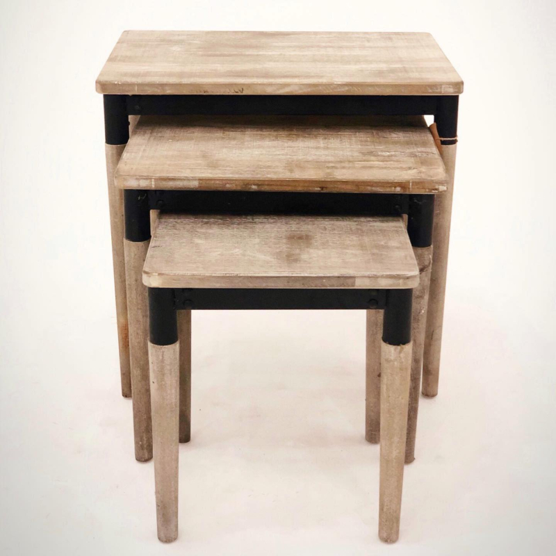 Bộ ba bàn Rustic nesting table