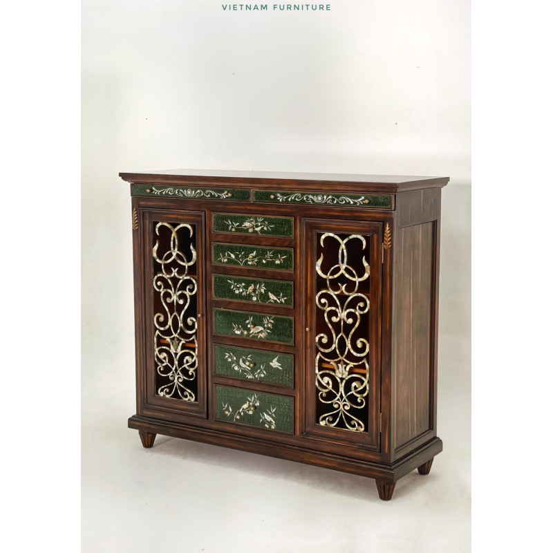 Tủ Sơn Mài Cẩn Ốc