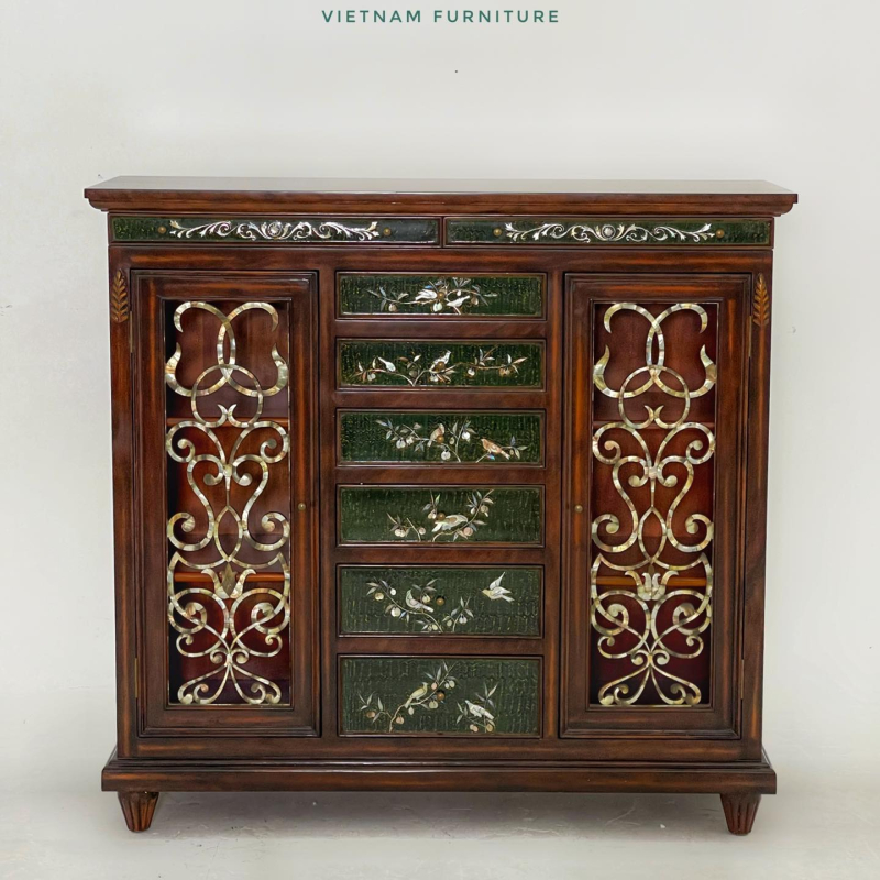 Tủ Sơn Mài Cẩn Ốc