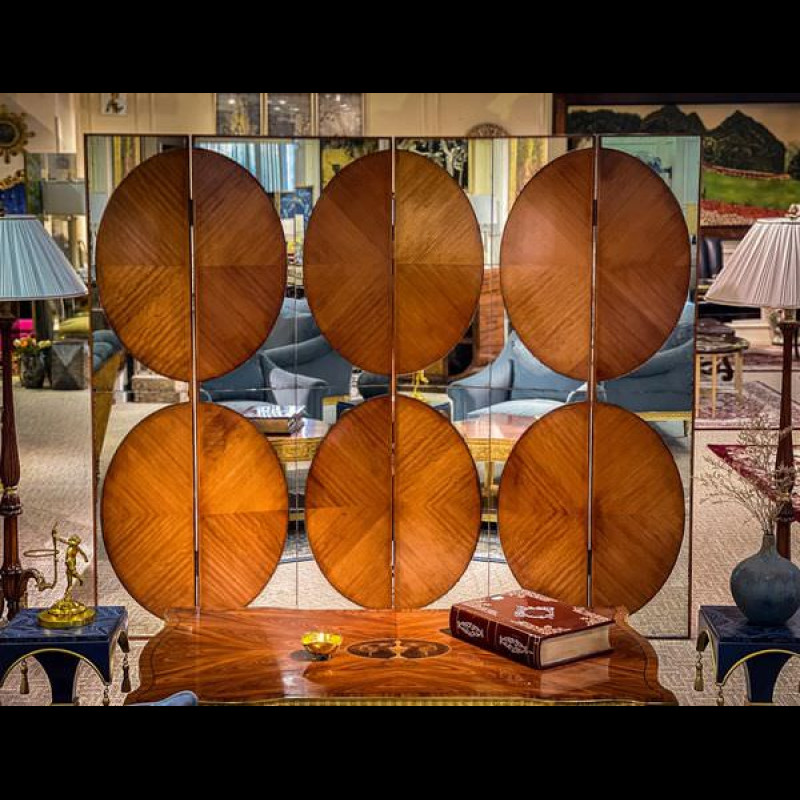 Bình phong kính 4 tấm