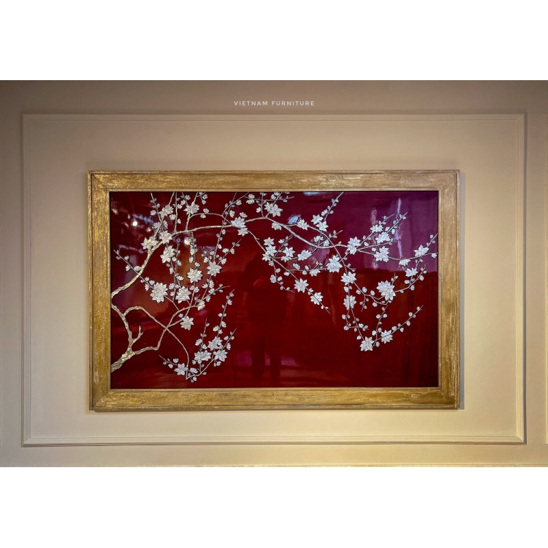 Tranh sơn mài cây đào