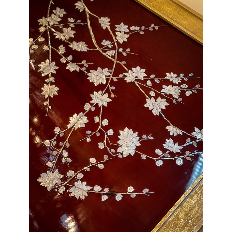 Tranh sơn mài cây đào