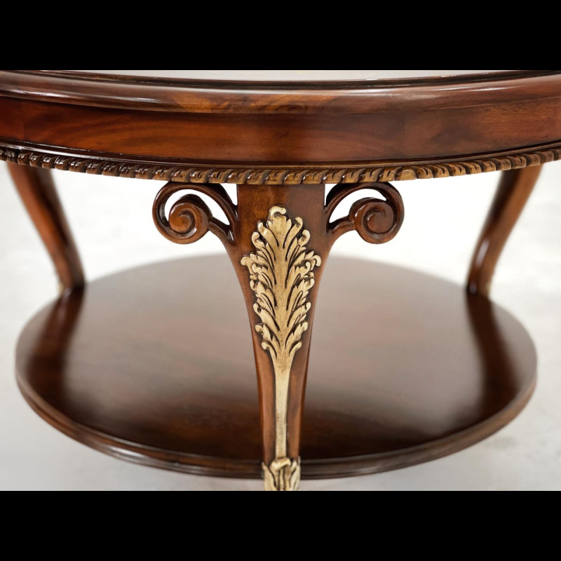 Bàn SM tròn mặt vẽ hoa lá 