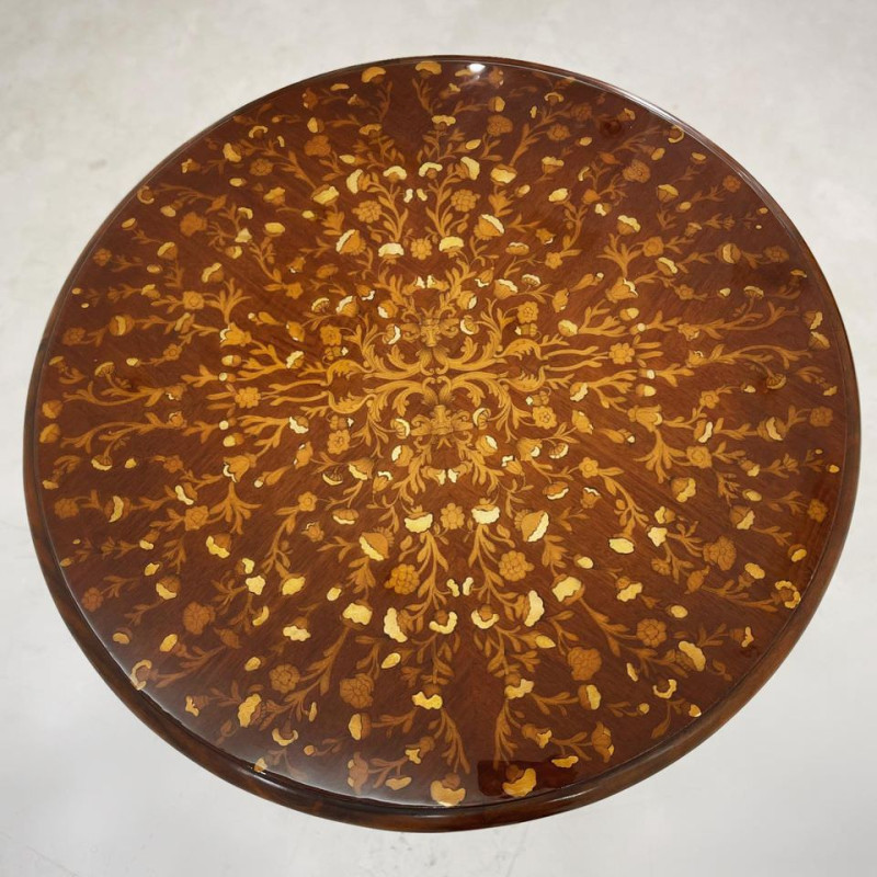 Bàn SM tròn mặt vẽ hoa lá 