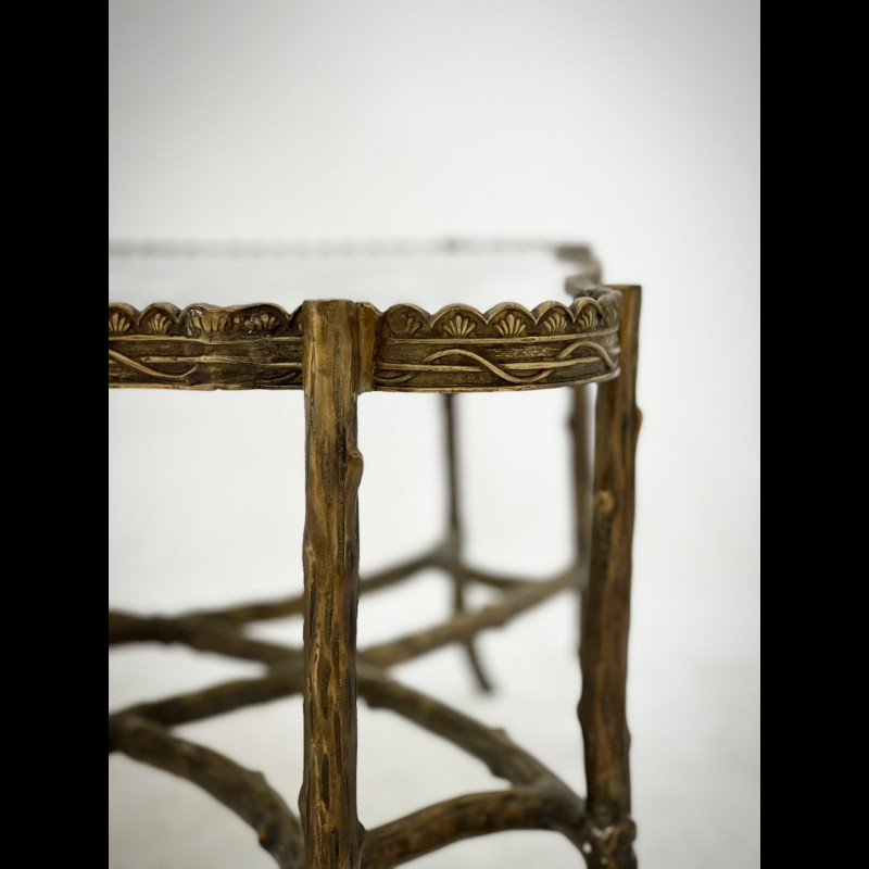 Bàn trà đồng Floral 7.12