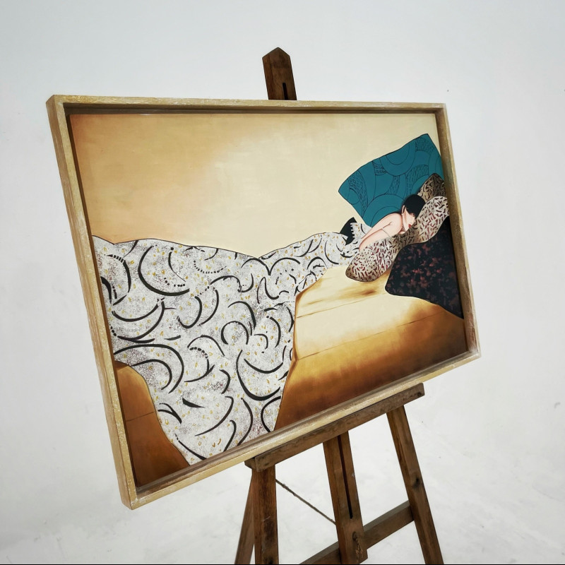 Tranh sơn mài Breakfast at Tiffany's