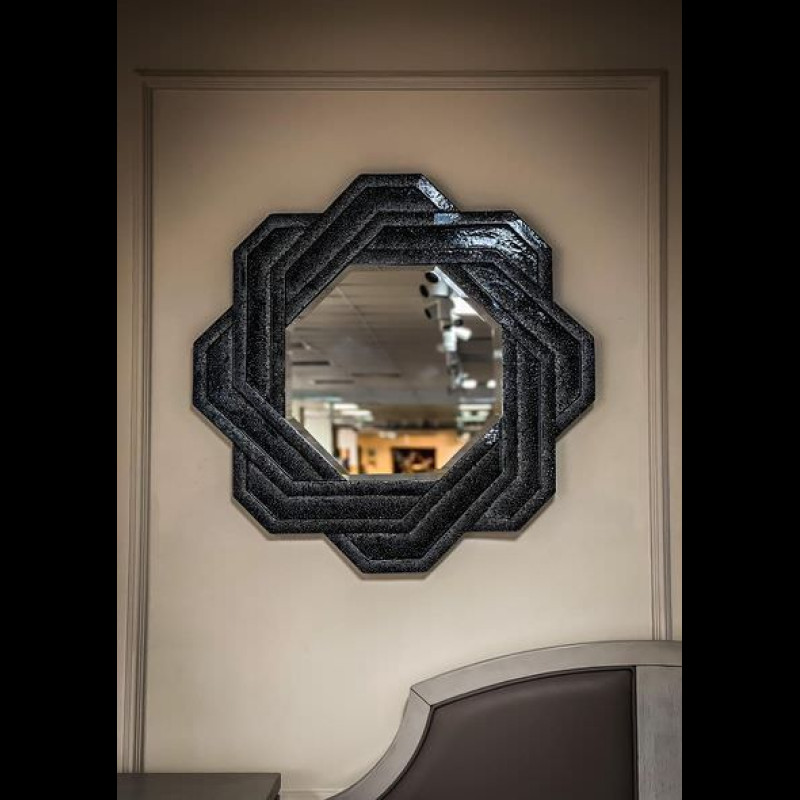 Gương sơn mài - lục giác 