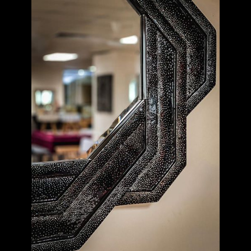 Gương sơn mài - lục giác 