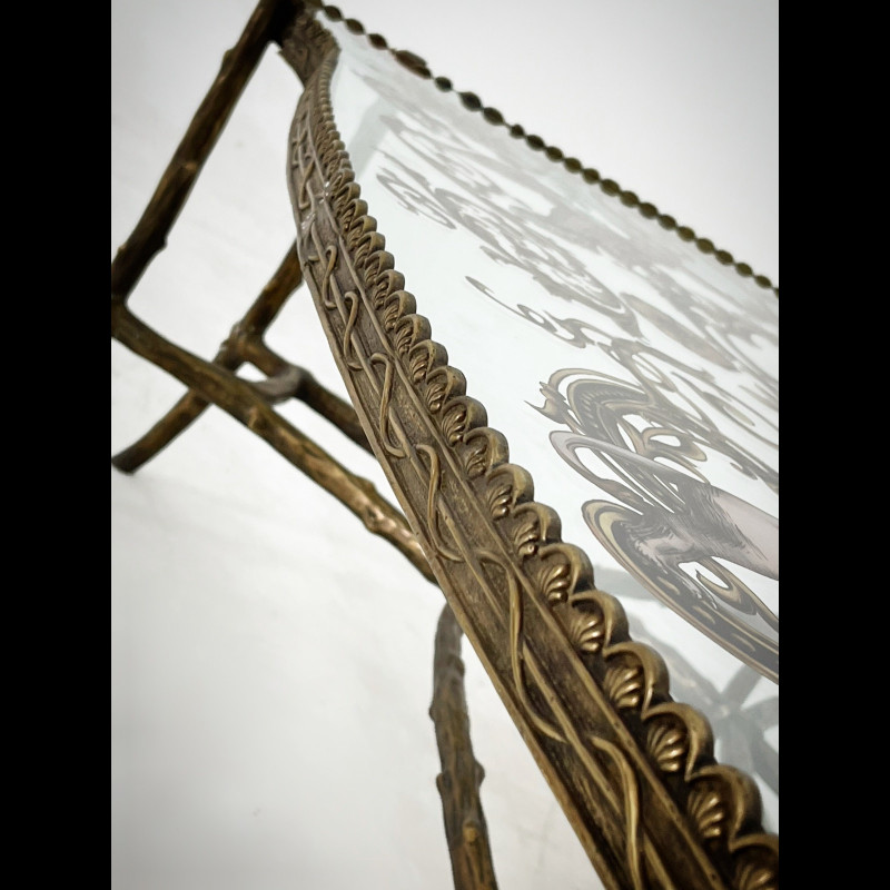 Bàn trà đồng Floral 7.12