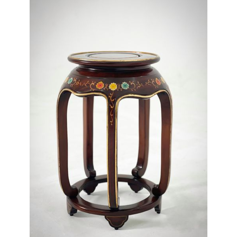 Đôn gỗ hương vẽ hoa