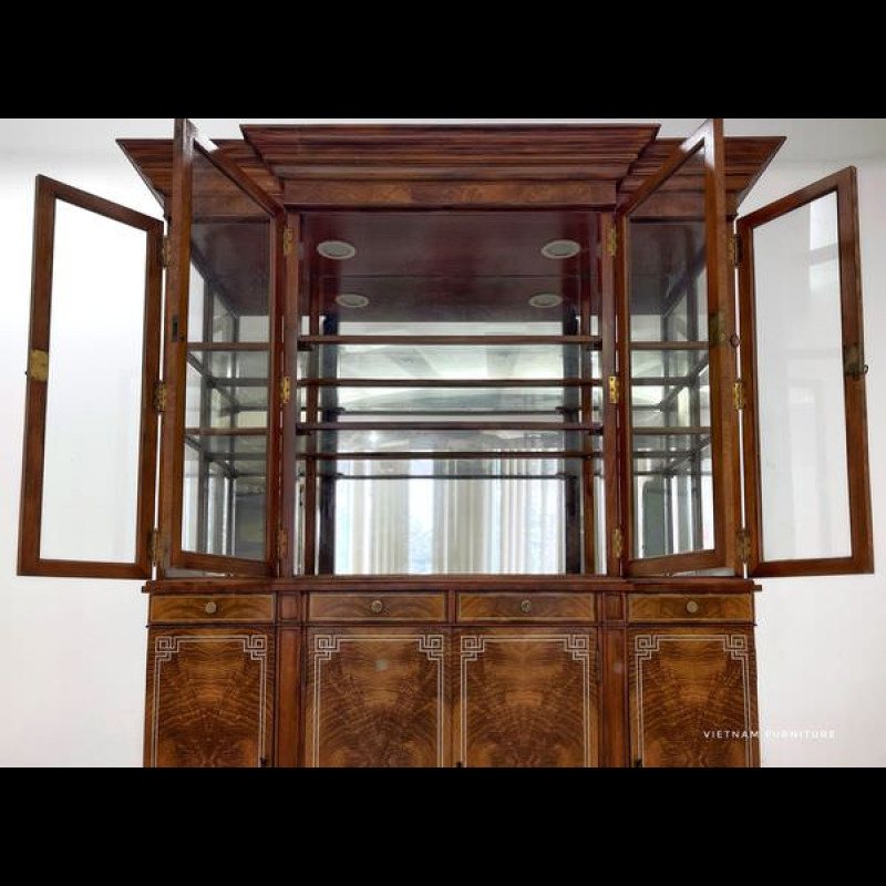 Tủ trang trí kính 2 phần