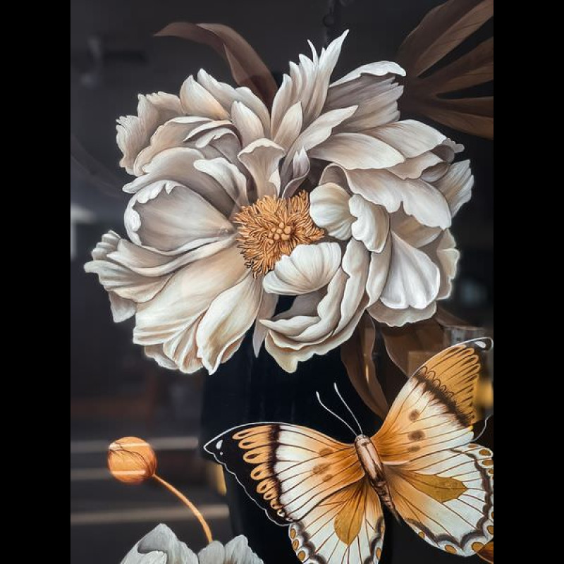 	Tranh Flower Butterfly