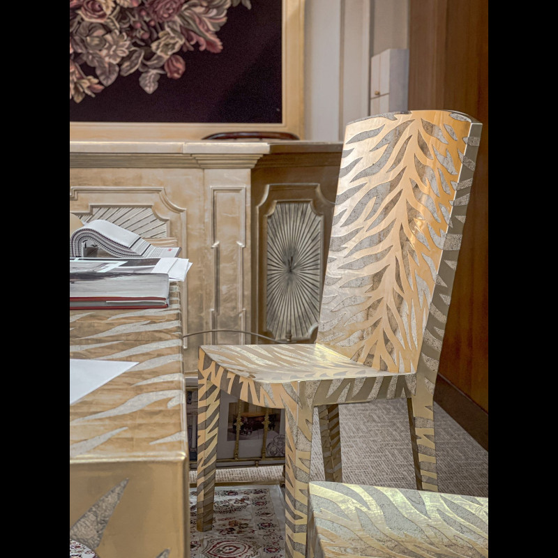 Bộ bàn ăn sơn mài 