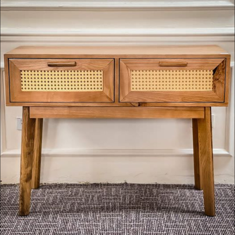 	Bàn 2 hộc mây - tự nhiên