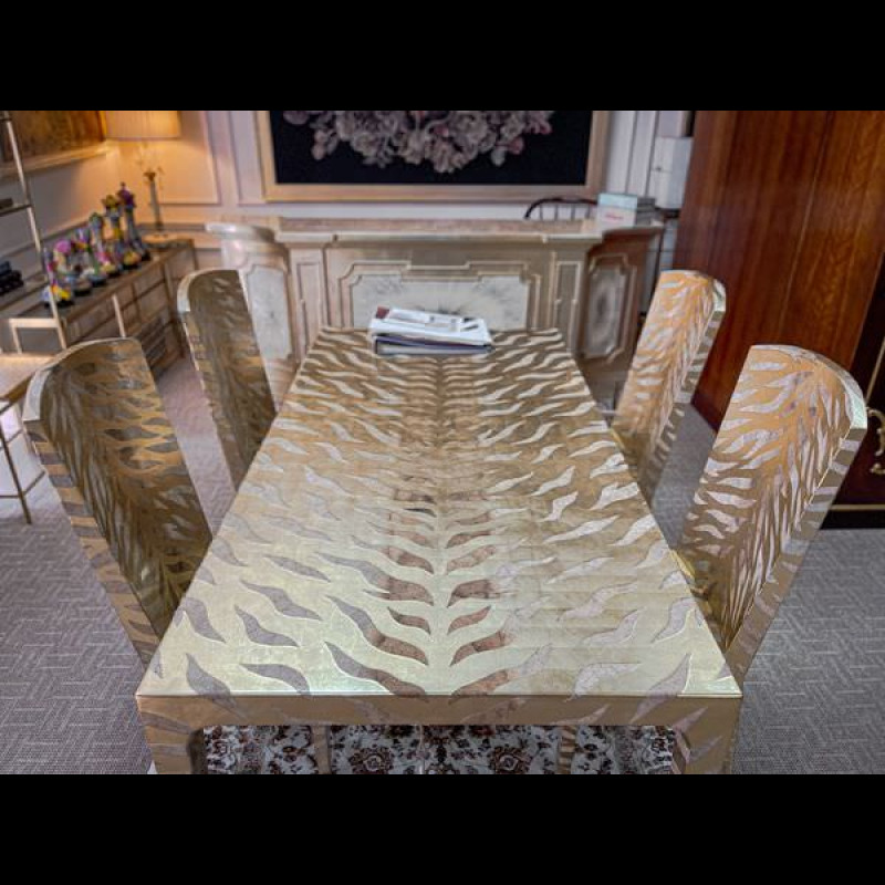 Bộ bàn ăn sơn mài 