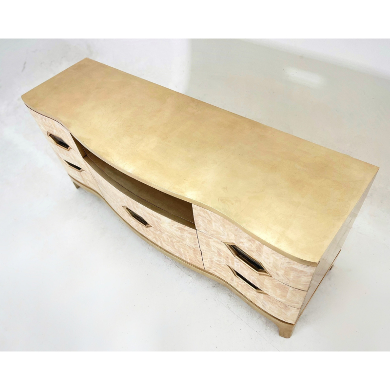 Tủ tivi cẩn ốc trắng