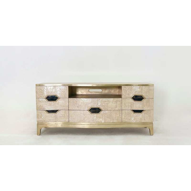 Tủ tivi cẩn ốc trắng