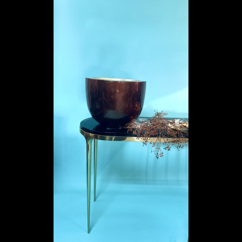 Chậu bộ 3 - Dát bạc nhuộm màu Dark bronze