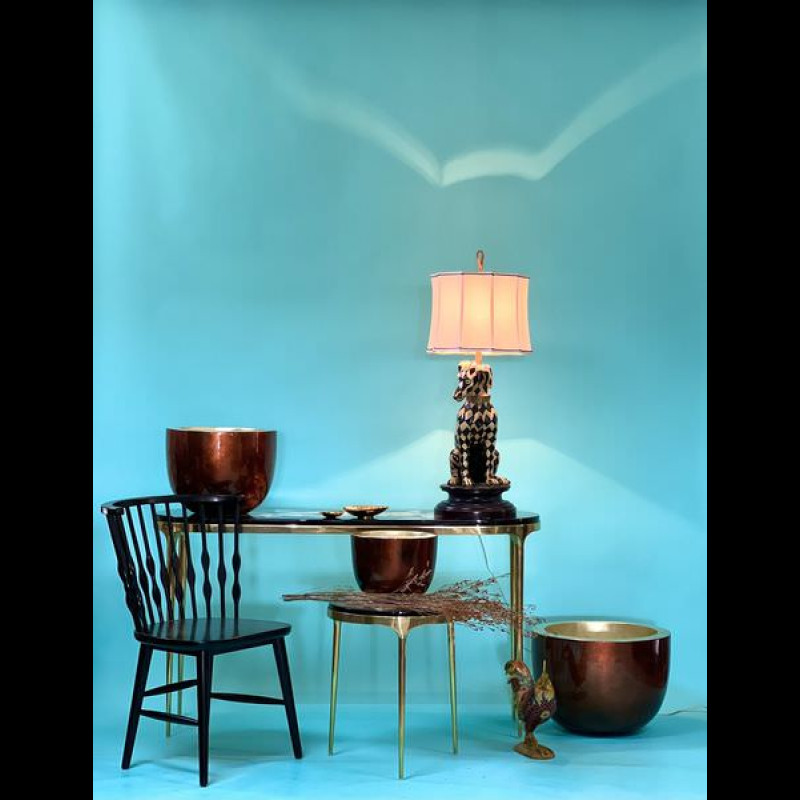 Chậu bộ 3 - Dát bạc nhuộm màu Dark bronze