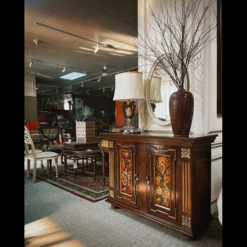 Tủ sách sơn mài Flora