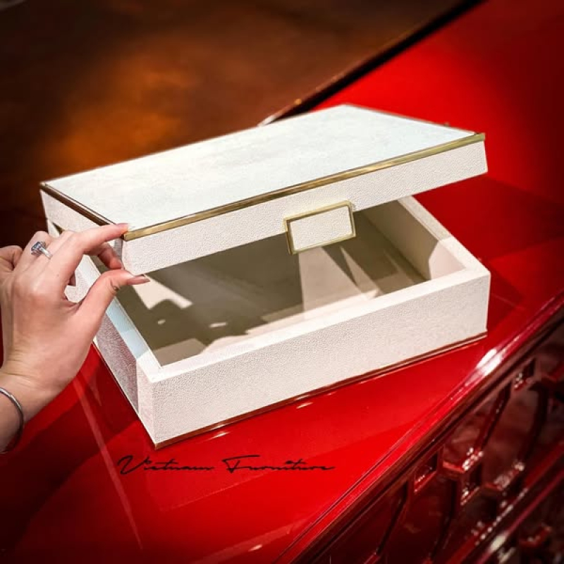 Hộp trang sức Faux shagreen