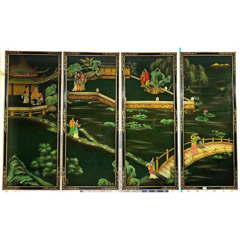 Tranh sơn mài phong cảnh Indochine 