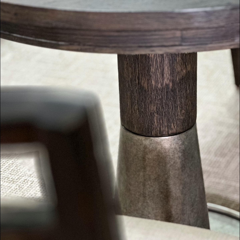 Bộ bàn ăn tròn ST - Kem