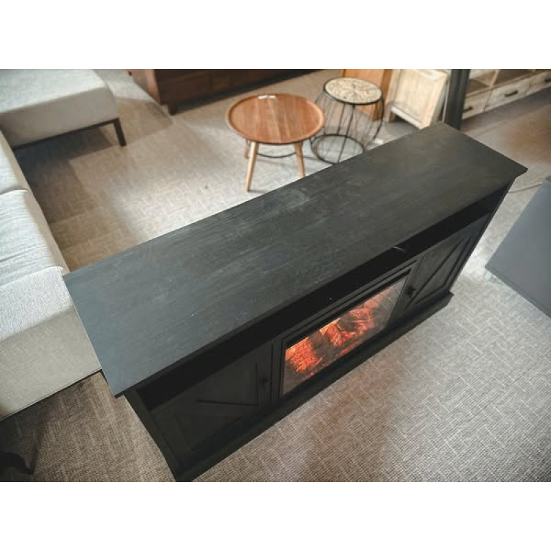 Kệ tivi + Lò sưởi điện Ameriwood Home Ashton Lane