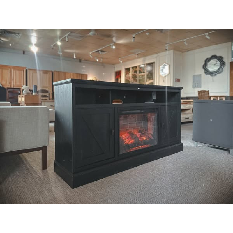 Kệ tivi + Lò sưởi điện Ameriwood Home Ashton Lane