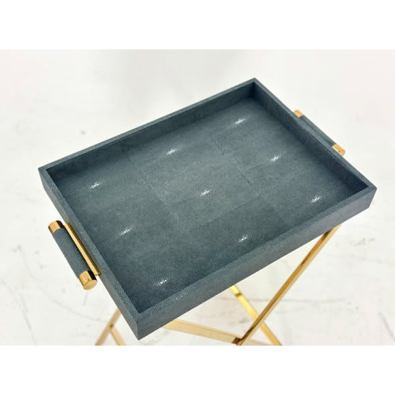 Bàn khay chữ nhật Faux shagreen