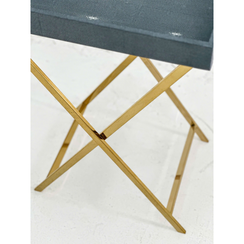 Bàn khay chữ nhật Faux shagreen