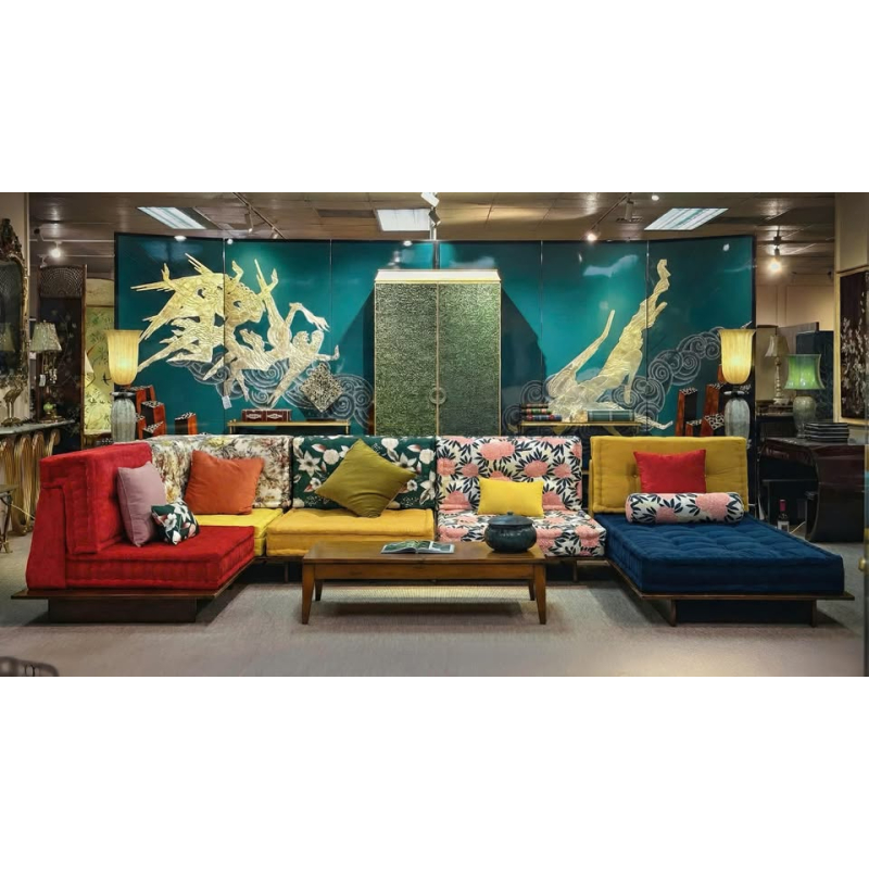 Sofa Mahjong bản đế gỗ 