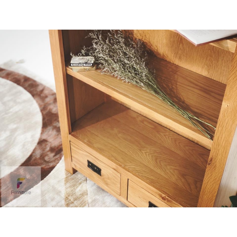 Tủ sách sồi không cánh