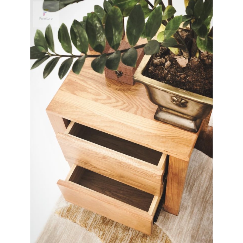 Tab 2 ngăn kéo sồi