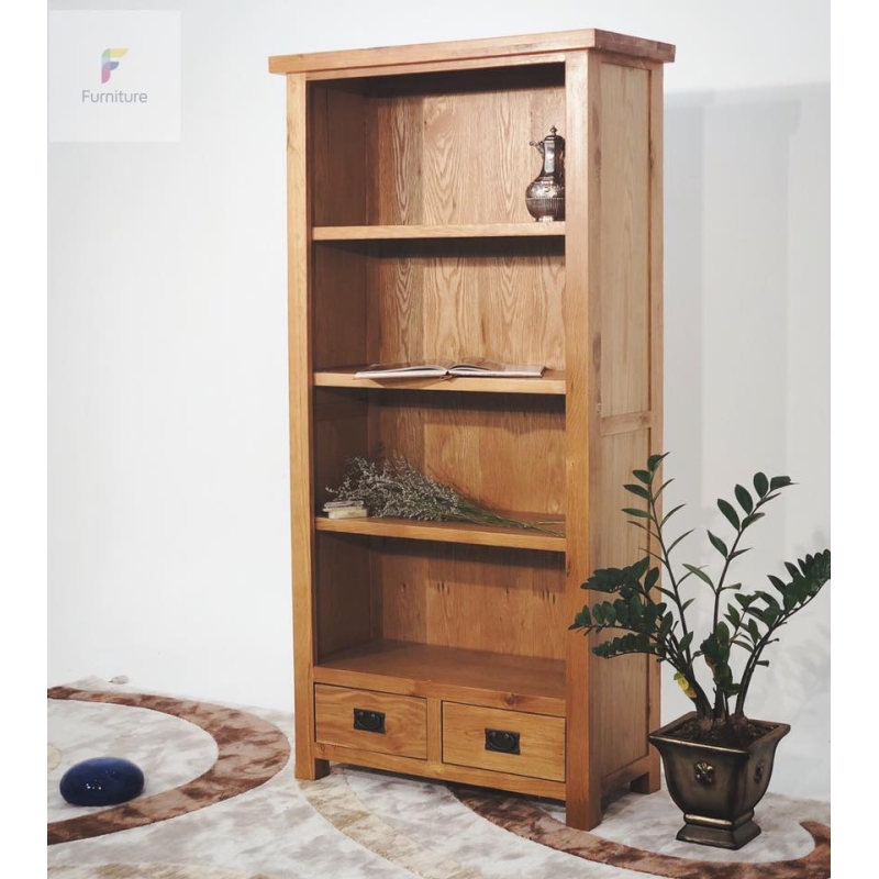 Tủ sách sồi không cánh