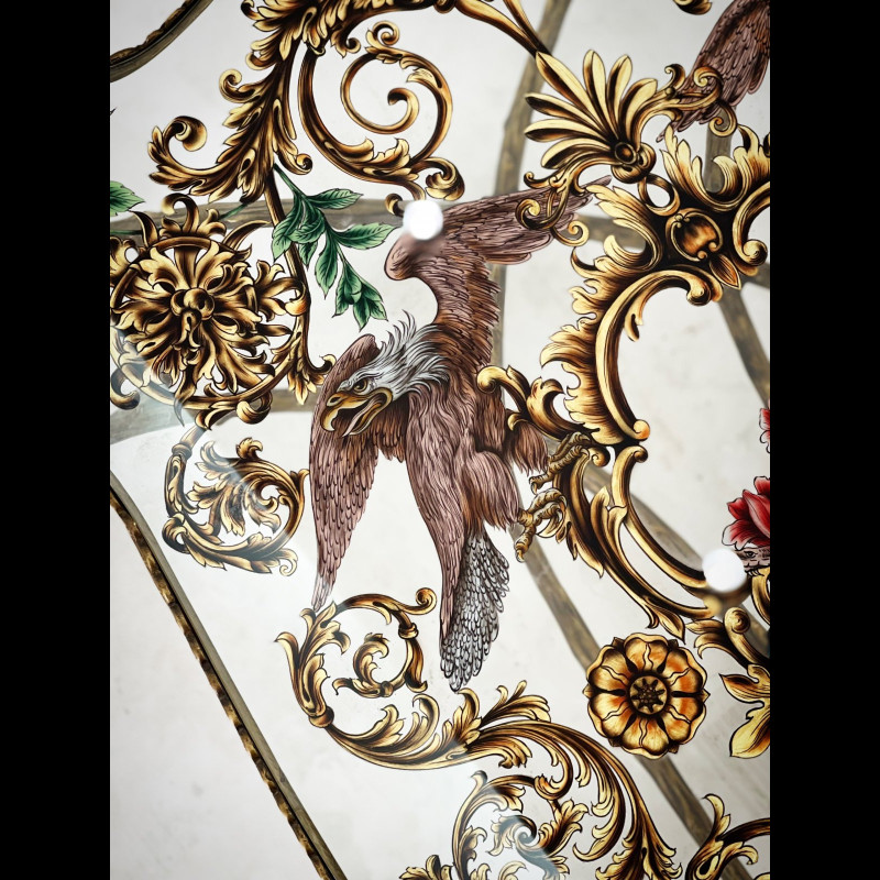 Bàn trà đồng Floral 7.12