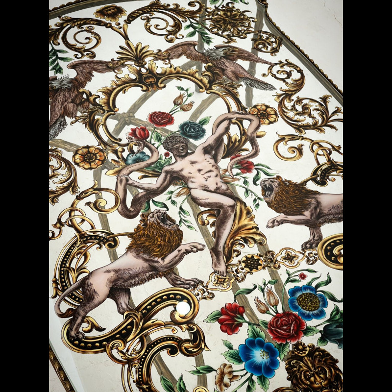 Bàn trà đồng Floral 7.12