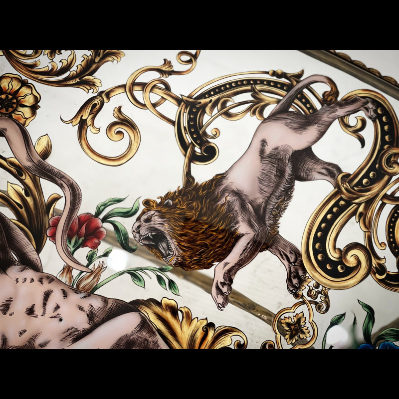 Bàn trà đồng Floral 7.12