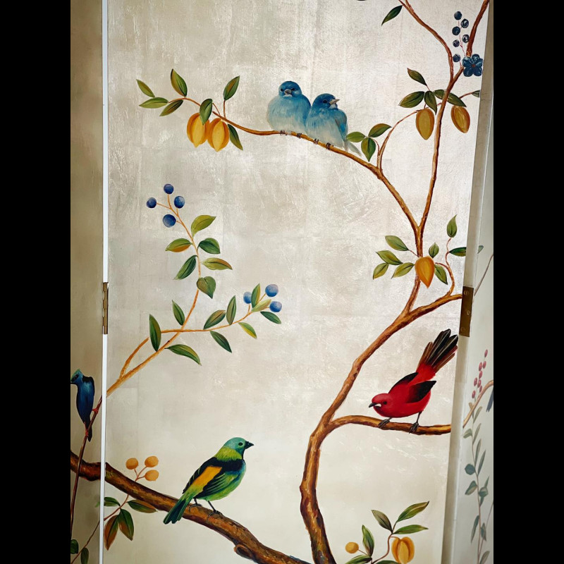 Bình phong Chinoiserie 