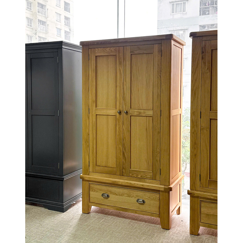 Tủ áo sồi Mỹ - 2 cánh 