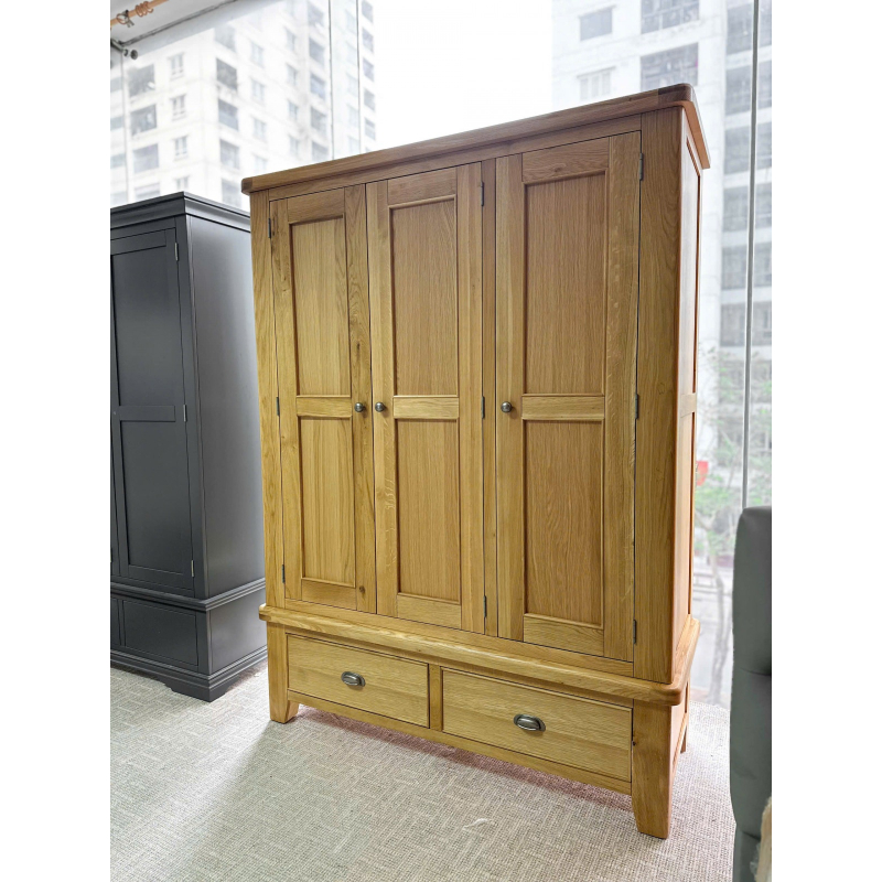 	Tủ áo sồi Mỹ - 3 cánh 